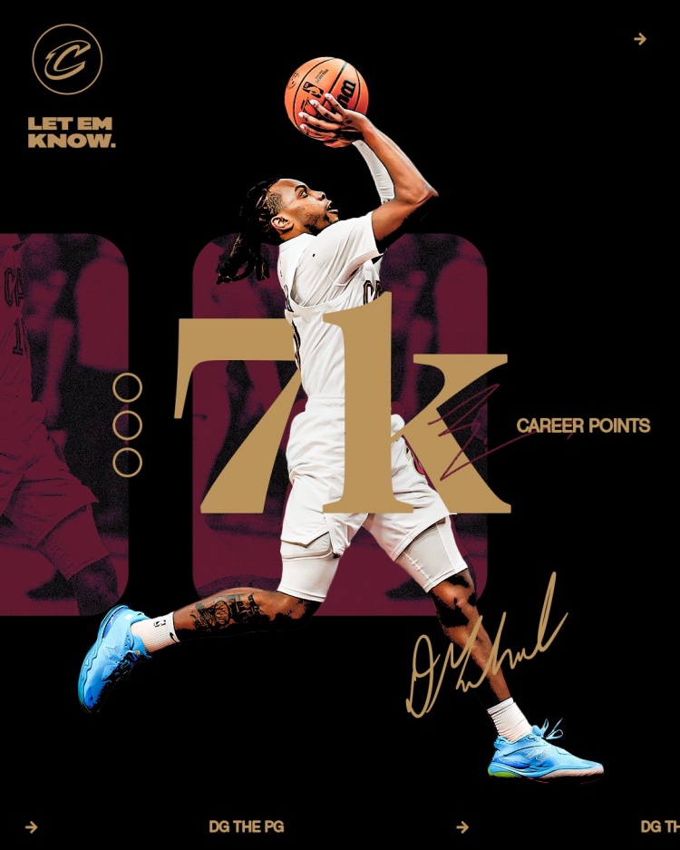  未來可期！加蘭騎士生涯得分達(dá)到7000分 隊(duì)史第11位！