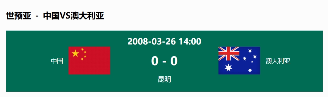  沒輸過！國足在主場世預賽和澳大利亞僅交手一次，0-0互交白卷