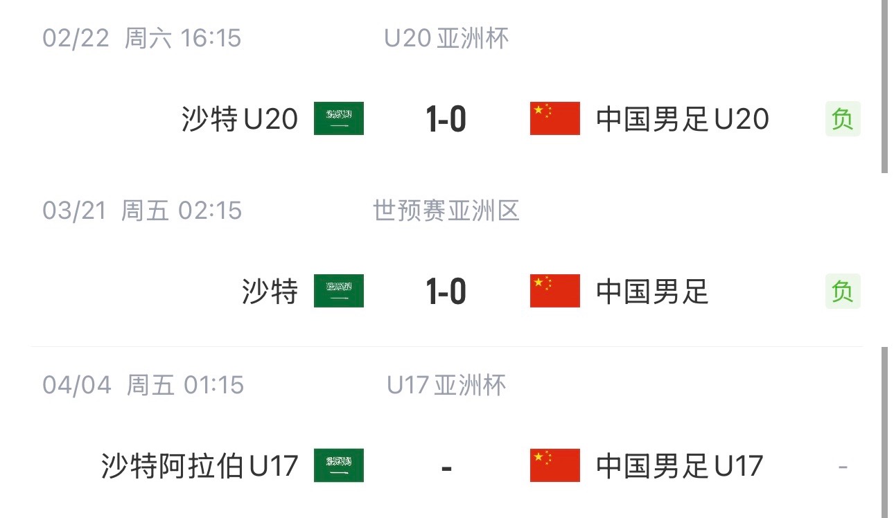  國字號(hào)三遇沙特！國少U17亞洲杯首戰(zhàn)對(duì)陣沙特，此前國足&國青均負(fù)