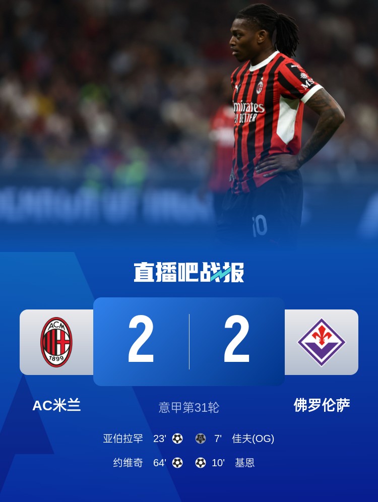  孔塞桑上任后米蘭有13場比賽先丟球落后，最終戰(zhàn)績?yōu)?勝1平6負(fù)